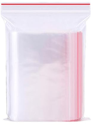 CHILDWEET Lot de 100 Sachets Zippés Transparents en Plastique, 8x12 Cm