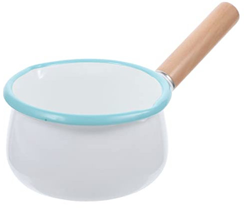 HEMOTON Casserole Émaillée Multi-usage Avec Poignée Ergonomique Idéale Pour Chauffer Lait Et Préparer Repas Casserole Anti-adhésive Pour Cuisine Moderne