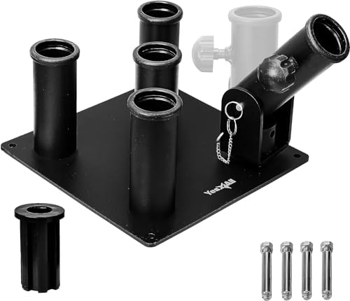 Yes4All 2-i-1 100 kg skivstångshållare med T-stång radplattform 1-tums adapter, skivstångshållare med landminbas för rack