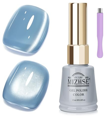 MIZHSE Cat Eye UV Gel Blau UV Nagellack mit Magnet Magnetisch Cateye Gel | Cateye Nagellack, Gels Nail Polish, Nageldesign, Maniküre für Zuhause & Salon