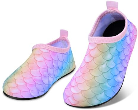Kids Water Shoes Toddlers Swim Beach Shoes, Infant Wet Swimming Pool Shoes for Boys Girls Non-Slip Quick Dry Aqua Socks, Soft Skin Barefoot Baby Holiday Essentials for Garden Sea Waliking Wetsuit