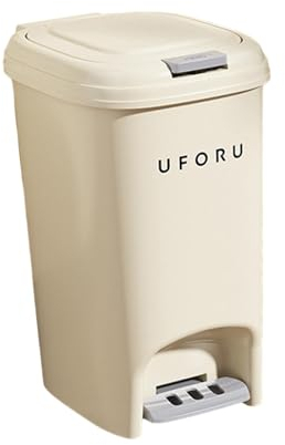 rockible Cubo de Basura con Pedal, contenedor de Basura Resistente al Agua y Duradero, Cubo de Basura con escalón para Dormitorio, baño y Garaje, 20L