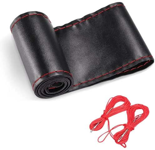 Funda de Volante de Coche Universal Cosida - Cubre Volante Coche de Cuero