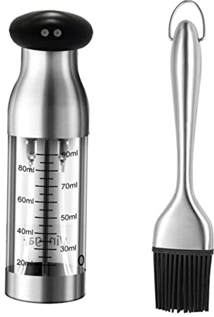 Alipis Botella Para Almacenar Aceite y Vinagre Pulverizador De Aceite Contenedor Portátil Acero Inoxidable