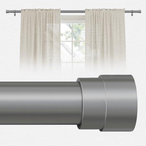 BellaHills 2 Pezzi Regolabili Bastone Tende 76-230cm, Bastoni per Tende con Staffe Regolabili in Diametro 25mm, Aste per Tende Set per Camera da Letto, Soggiorno, Nichel