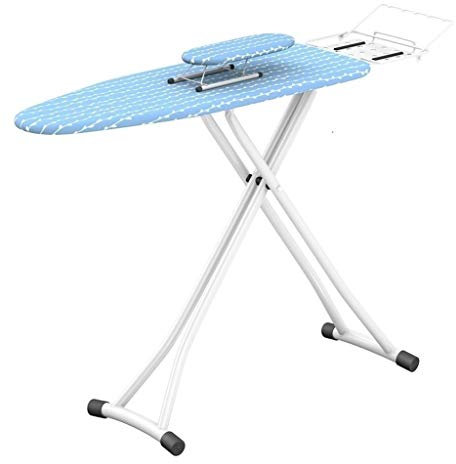 ASSE da Stiro Grigio/Blu, ASSE da Stiro Traspirante e Resistente al Calore, Negozio di Abbigliamento Femminile, ASSE da Stiro, poggiaferro in Acciaio, Altezza Regolabile, Articoli per Il BUC