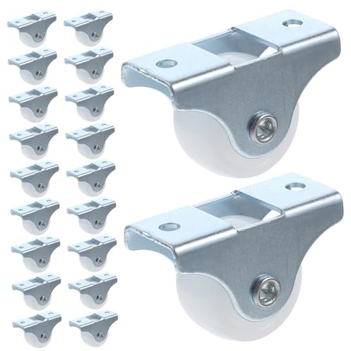 BUGUUYO 20 Ruote Fisse Da 1 Pollice Ruote Direzionali Silenziose Per Pavimenti in Legno Sicure E Facili Da Installare