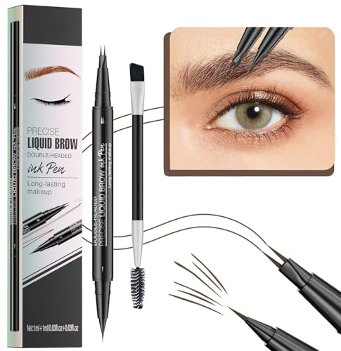 Augenbrauenstift, Microblading Augenbrauenstift, Langanhaltenden Wischfest 2-in-1 Dual-Ended Eyebrow Pencil, Erzeugt Natürliche Augenbrauen Augenbrauenfarbe, mit Augenbrauen Bürste