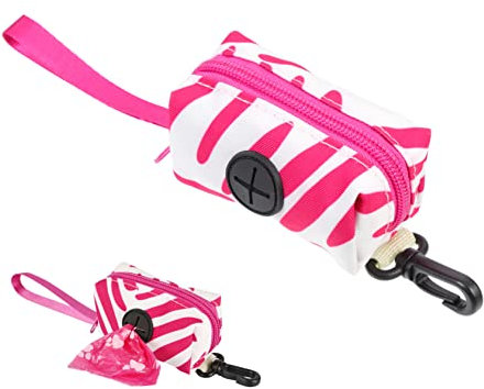 Sosoport Praktischer Hundekotbeutelhalter Mit Aufhängehaken Für Rucksack Und Tasche Tragbarer Outdoor Bag Container Kompakter Kotbeutelspender Für Spaziergänge Hundetasche in Rosa