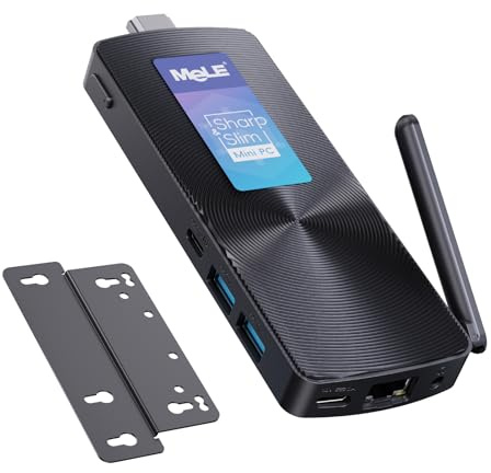 MeLE Upgraded PCG02 Fanless Mini PC Stick with Windows 11 Pro, Celeron N100 PC 8GB 256GB Micro Desktop Computer, Full Functional USB-C, Gigabit Ethernet BT5.1 on Business Office Industrial IoT Home