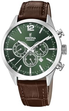 Festina Timeless Chronograph F20542/8 läderklocka