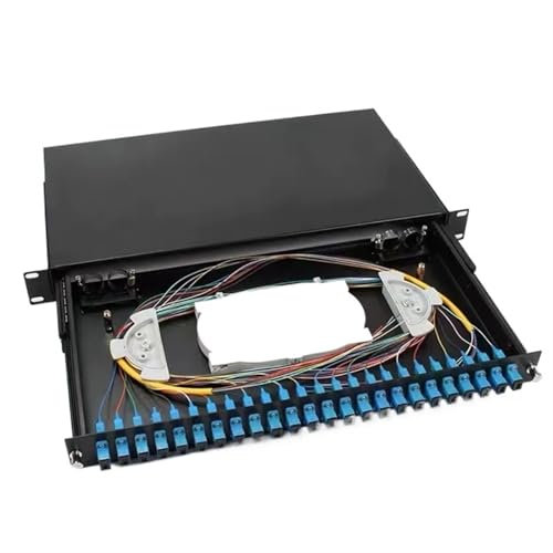 GHZHANG Optical fiber terminal box 24 port SC rack thickened optical cable distribution frame pull-out junction box full installed