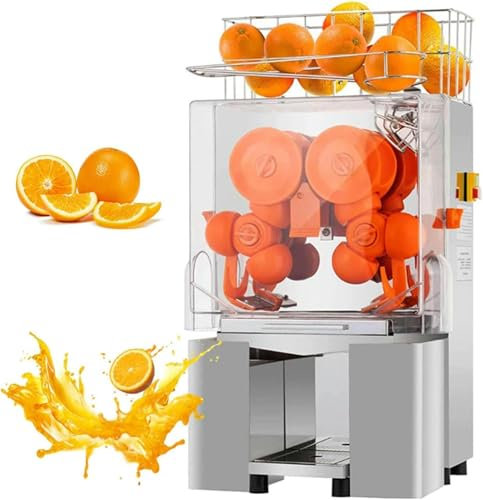 KLYDBMYT Estrattore di Succo d'arancia Elettrico da 40 mm a 80 mm - 22-30 Pezzi/min, frullatore per succhi freschi Commerciali da 120 W, Acciaio Inossidabile - Rimovibile - Facile da Pulire
