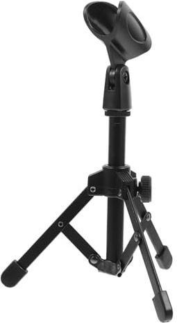 Toddmomy Desktop Mikrofonständer aus Metall mit Faltbarem Dreibein Design und Verstellbarem Mikrofonwinkel Stabiler Mikrofonhalter für Zuhause und Bühne