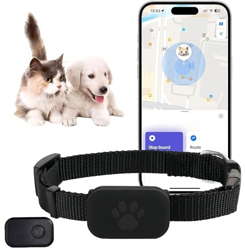 Katzen-Tracker, GPS-Katzen-Tracker-Halsband, GPS-Halsband für kleine Katzen & Kätzchen, Hunde-Tracker, Haustier-Tracker, keine monatliche Gebühr, kompatibel mit Apple Find (iOS/Android-kompatibel