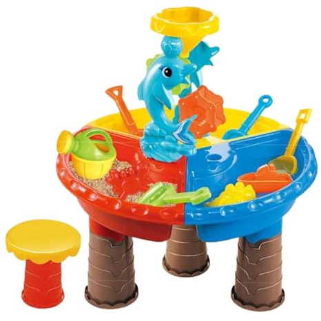 Water Table for Kids - Toddler Water Table Sand Playset - Interactive Sensory Games with Accessories, Outdoor Toys Preschool Learning Activities for Boys Girls