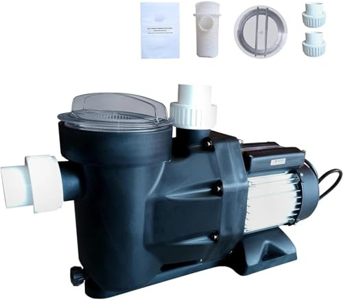 Bomba de piscina autocebante de una sola velocidad de 1,5 H P y 3,0 H P for piscinas elevadas con potente motor de cobre de 1800 W.,Resistente a la Corrosión(1.5HP)