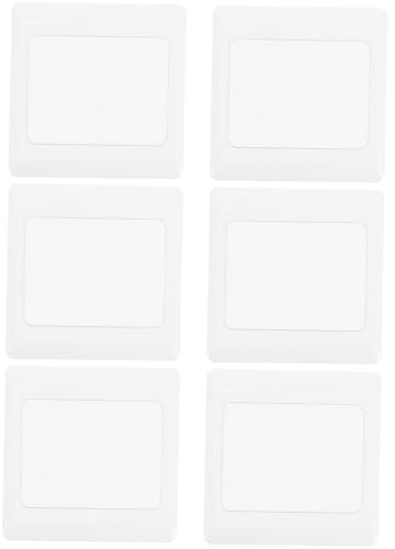 Plaque Murale Blanche 86 Type, Cache-câble 6 Pièces pour Bureau École | PC Résistant à L'usure, Masque les Fils, Montage Facile, Entraxe 60mm, Lot de 6