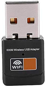 Fyearfly Adaptador WiFi USB, doble banda 2.4G-5G, mini tarjeta de red inalámbrica de 600 Mbps, aumenta la conectividad del PC, fácil configuración, diseño compacto