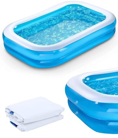 Large Inflatable Family Paddling Pool for Kids & Adults – Dog Paddling Pool for Backyard, Garden, Indoor & Outdoor Parties, Easy to Inflate (78.7 × 59 × 19.7)