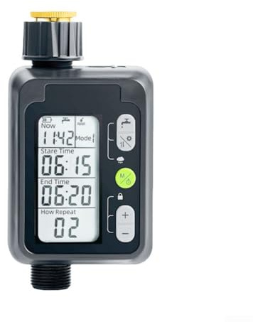 Timer automatico per acqua da giardino con programma programmabile e ritardo pioggia, adatto per sistemi di irrigazione a goccia e irrigatori