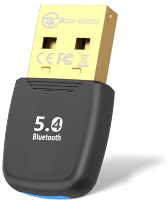 USB Bluetooth 5.4 Adapter Bluetooth Dongle for PC, laptop, desktop Mini-Sized BLE for up to 7 devicePlug & Play Bluetooth stick for Controller, Headphone, Keyboard, Mouse etc