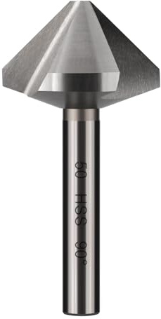 Vearter 50mm Countersink Drill Bit 3 Edge 90°, HSS High-Speed Steel M2 Chamfer Tool Metal Drill Bits, Deburring Tool for Metal, Stainless Steel, Aluminum, Wood, Plastic