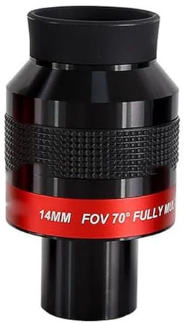 Ocular de telescopio Campo Plano 70 Grados, 7 mm, 14 y 22, Ocular Ultra Gran Angular, Accesorios for telescopios astronómicos Piezas para telescopio astronómico(14MM)