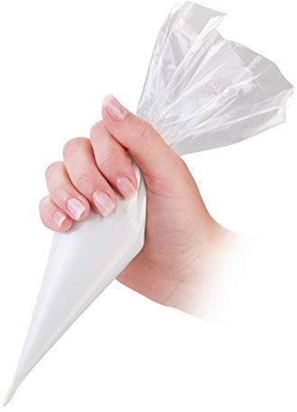 Poche à Douille Jetables - 100 pcs - Poche à Douille Patisserie en Polyéthylène Transparent - Professionnel pour les Décorations Pâtisserie, bonbons, Cupcakes, Gâteaux, Cake Design (30x16 cm)