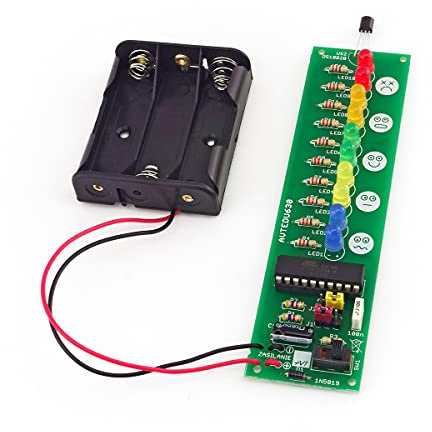 AVTEDU630 KIT DIY ThermoEmoticon, LED-Thermometer, Thermometer DIY, Elektronik Bausatz, Elektronik-Bastelkit, Übungsplatine für Anfänger