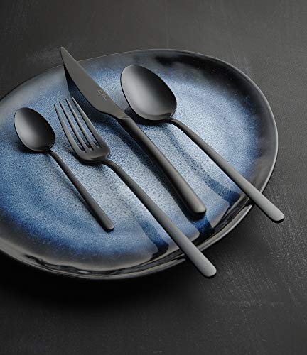 Fine Dine 764909 Amarone 18/10 Chromium-Nickel Steel Black Cake Fork,