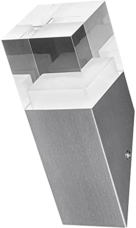Ledvance LED Wandleuchte, Design Leuchte in Kristalloptik für Außen, Warmweiß (3000K), 4.5W, ENDURA STYLE CRYSTAL TORCH, 4058075474215, Edelstahl, Fackelleuchte