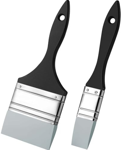 Outus 2 Stück Silikon Malen Pinsel,Breit Und Schmal Silikonpinsel | Solides, Flaches, Flexibles Silikon-Bürsten-Malwerkzeug, Auf Acryl-Wasserbasis, Für Verschieben und Entfernen Acrylfarben