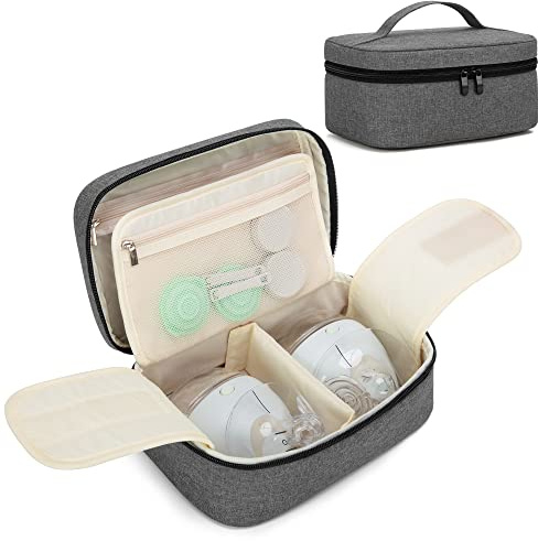BAFASO Milchpumpe Tasche, Milchpumpentasche Groß für Milchpumpe Zubehör | Aufbewahrungstasche für Milchpumpe, Tragetasche für Milchpumpe, Reiseasche für Brustpumpen und Stillpumpe Set, Schwarz