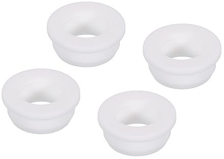 sourcing map 4Pcs T Type Rubber Grommet Mount Dia 33.3mm ID 22mm H 15mm Seal Protection Flexible Hole Plugs for Cable Pipe White
