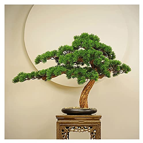 HASMI Künstliche Bonsai Künstliche Bonsai-Kiefer, 21-Zoll-Faux-Topfpflanze, gefälschte Baum-Topf-Ornamente Cedar Bonsai-Anlage for Schlafzimmer, Restaurant Künstliche Pflanze