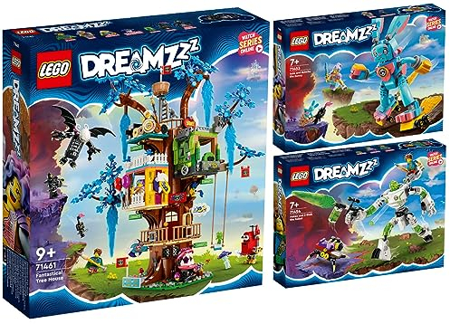 Lego DreamZzz 3er Set: 71461 Fantastisches Baumhaus, 71454 Mateo und Roboter Z-Blob & 71453 Izzie und Ihr Hase Bunchu