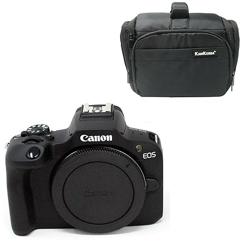 KamKorda Camera Bag + R100 Mirrorless Digital Camera Body Black, 24.1MP APS-C CMOS Sensor, 4K Video + 2 Year Warranty