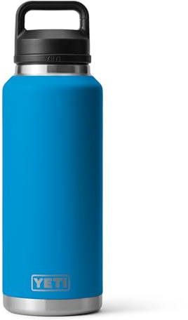 YETI Rambler 46 oz Bottle, Vacuum Insulated, Stainless Steel with Chug Cap,Big Wave Blue, 21071502688