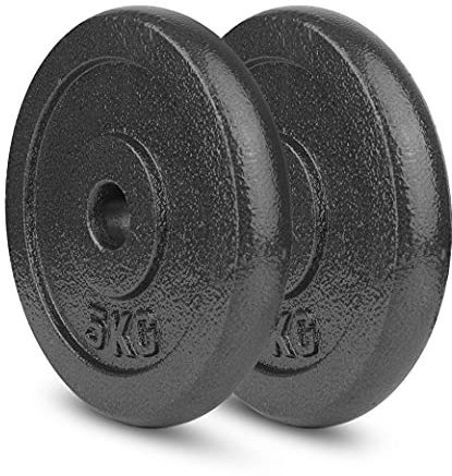 wuuhoo® Langhantelstange Henry - 180cm / 150 cm / 120 cm Hantelstange 25mm, Stahl verchromte Hantel mit Sternverschluss - Set 3-10kg (2x5kg)
