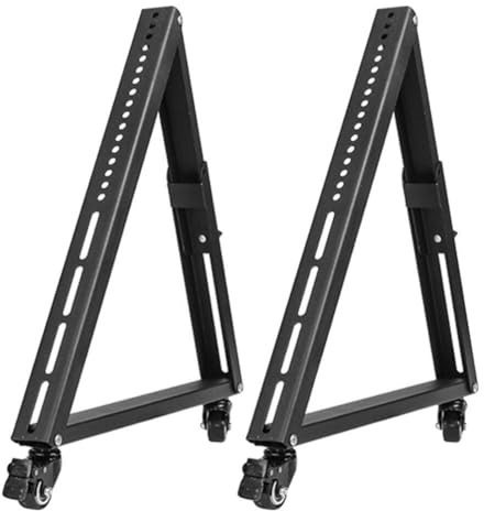 Ensemble De Meuble TV Mobile De Faible Hauteur Chariot De Support De Moniteur Au Sol Support TV avec Roue pour Téléviseur À Écran Plat Incurvé 32-55 LED LCD Chariot À