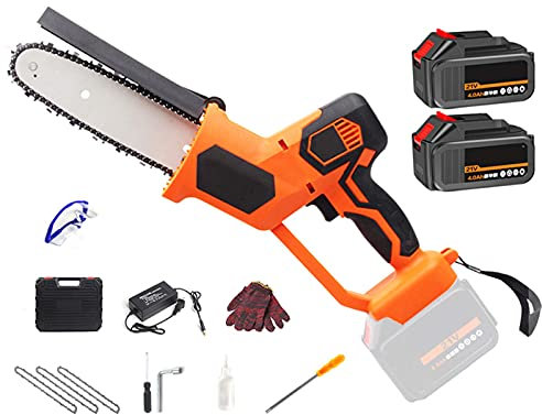 NOALED Mini tronçonneuse électrique sans Fil, scies à chaîne Portables alimentées par Batterie, chaînes Petite tronçonneuse pour la Coupe du Bois de Branche d'arbre