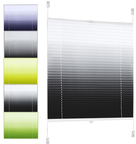 Klemmfix Estor Enrollable 30 x 60 cm Blackout, Fácil de Instalar, Estor Enrollable Sin Taladrar Estores Noche y Dia Elegantes para Puertas y Ventanas, Negro