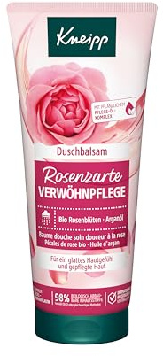 Kneipp Rose duschbalsam - duschgel med högkvalitativt ekologiskt rosenbladextrakt och närande oljekomplex för en smidig känsla på huden och läker huden - 200
