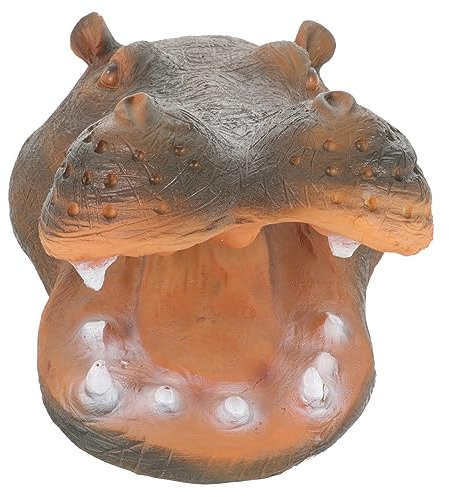 Sosoport Schwimmender Nilpferdkopf Teich Dekoration Nilpferdkopf Aus Kunstharz Garten Wasser Tierornament Figur Handwerk Dekor