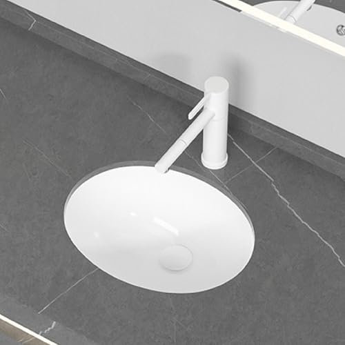 HPTHLY Bathroom Vessel Sink Undercounter Wash Basin Easy To Clean Scratch To Resistant Sink Ceramic Washbasin For Small Apartment Home Hotel Restaurant RV Kitchen Powder Rooms