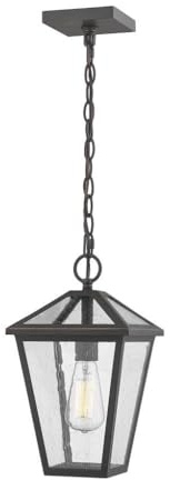 1 Light Outdoor Chain Mount Lantern in Traditional Style 8.25 inches Wide by 14.25 inches High-Oil Rubbed Bronze Finish 372-Bel-4314834