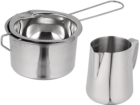 Alipis Stainless Steel Chocolate Melting Pot Multi-Functional Cook Tool for Butter Cheese Chocolate Ergonomic Design with Handle Capacity for Home Baking