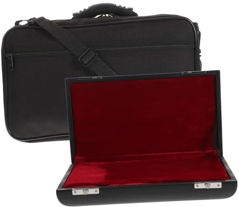COSMEVIVI Oboen Lederetui Satz mit Tragetasche Langlebige Oboen Aufbewahrungsbox für Schutz Gepolsterter Rucksack mit Griff und Gürtel für Oboenspieler