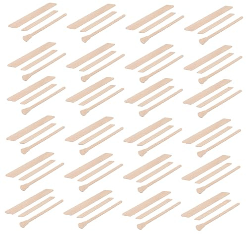 OHPHCALL 150stücke Wachsstäbchen Für Haarentfernung Holz Sticks Wachsstift- Für Gesicht Und Körper Wachsspatel Und Streifen Für Wachs Anwendung